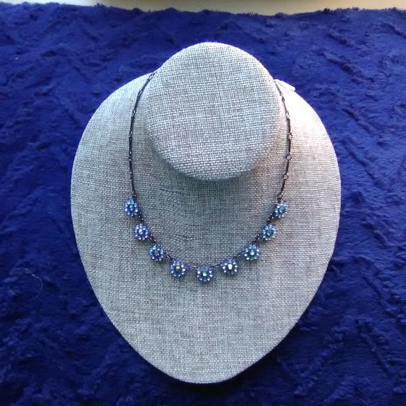 Avon Jewelry Blue Flower Necklaceavon Poshmark